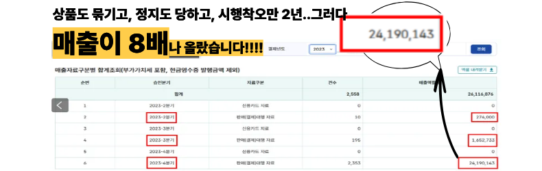 매출 성장 증빙자료